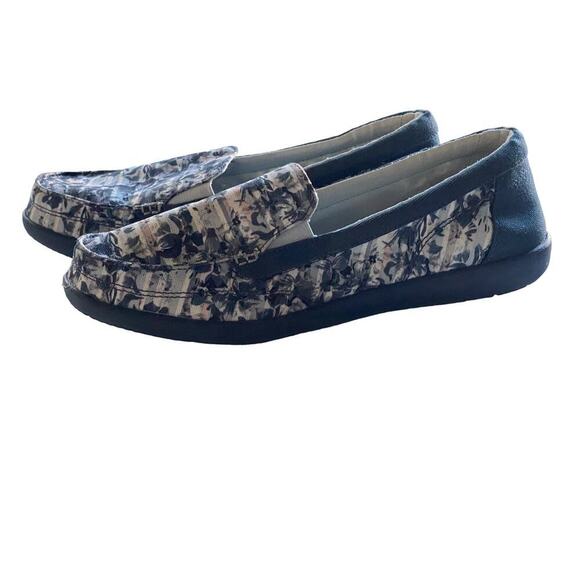 Crocs Slip Ons Floral Womens White Pink Blue US 11 Casual Comfy Walking Shoes - Picture 5 of 12